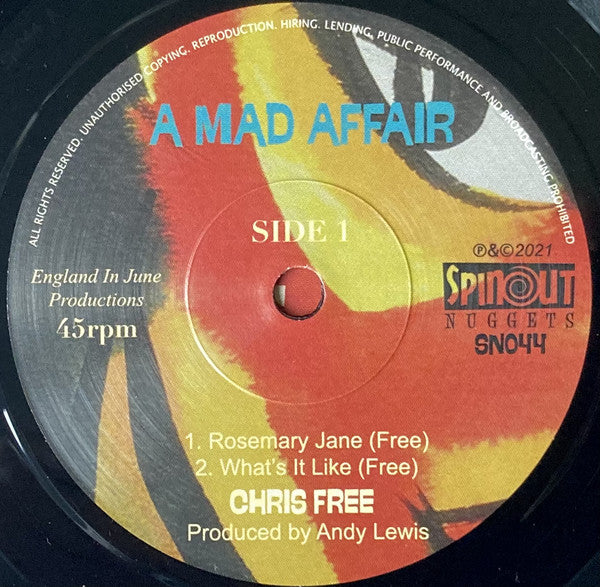 Chris Free : A Mad Affair EP (7", EP, Ltd, Num)