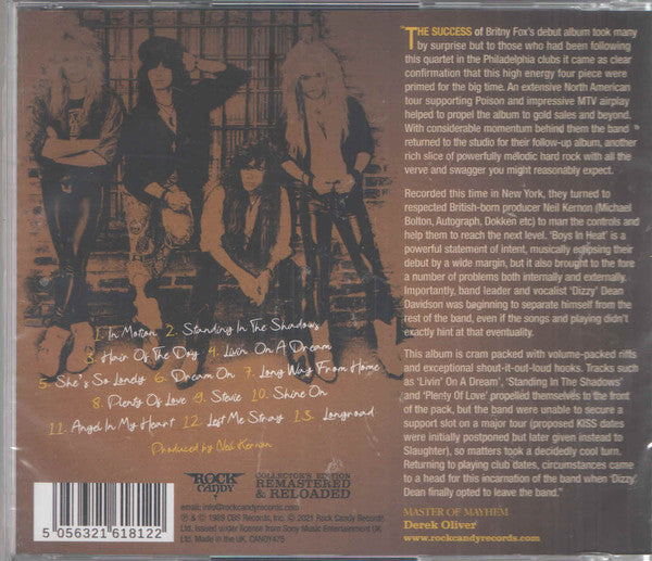 Britny Fox : Boys In Heat (CD, Album, RE, RM)
