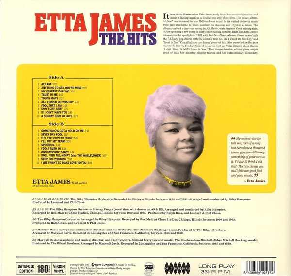 Etta James : The Hits (LP, Comp, Ltd, Gat)
