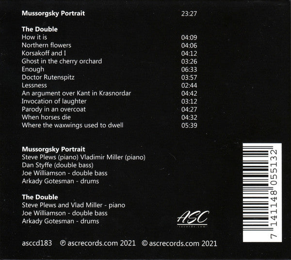 Modest Trio Plus Guests Steve Plews, Dan Styffe : Mussorgsky Portrait / The Double (CD)