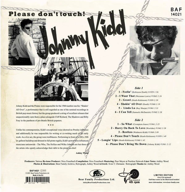 Johnny Kidd & The Pirates : Please Don't Touch! (10", Comp, Ltd, RM + CD, Comp, RM)