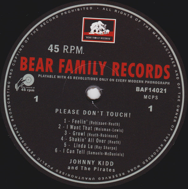 Johnny Kidd & The Pirates : Please Don't Touch! (10", Comp, Ltd, RM + CD, Comp, RM)