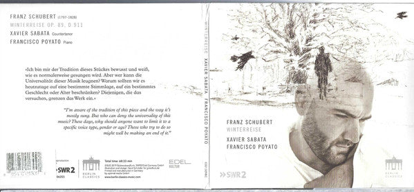 Franz Schubert / Xavier Sabata, Francisco Poyato : Winterreise (CD)