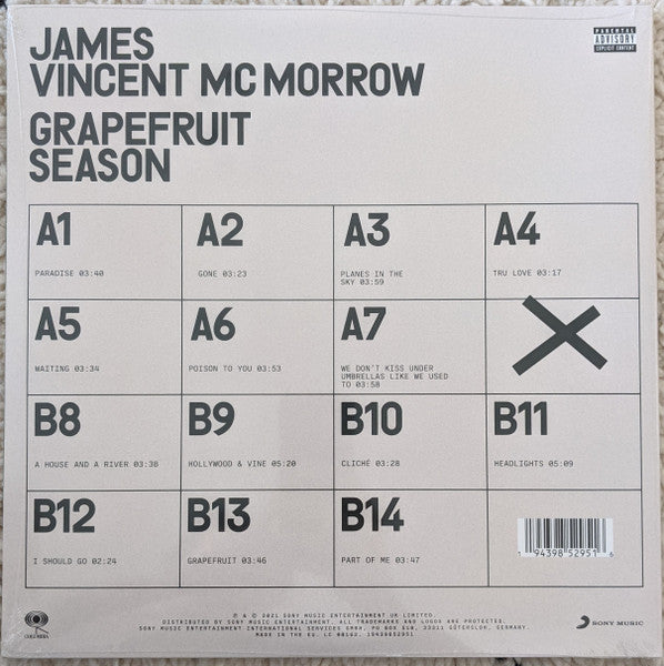 James Vincent McMorrow : Grapefruit Season (LP, Album)