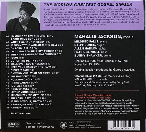 Mahalia Jackson : The World's Greatest Gospel Singer (CD, Comp, RE)