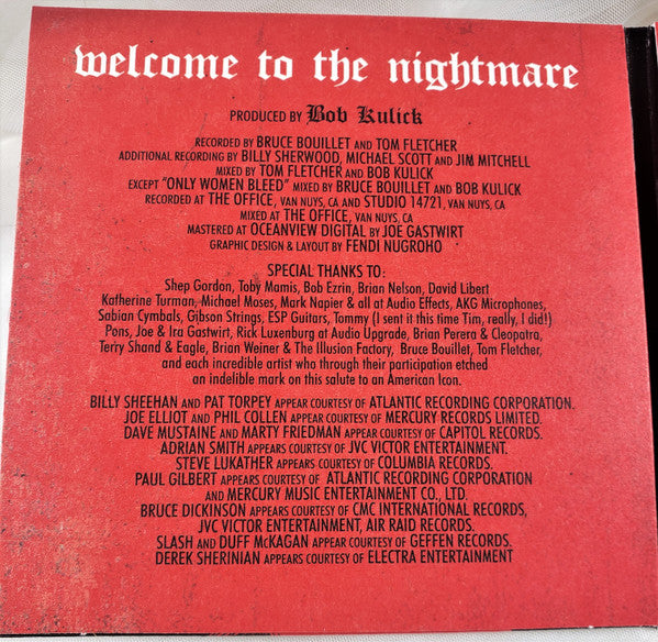 Various : Welcome To The Nightmare - A Tribute To Alice Cooper (CD, Ltd)