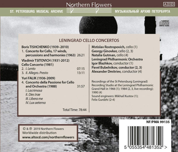 Boris Tishchenko, Владимир Цытович, Yuri Falik - Leningrad Philharmonic Orchestra, Mstislav Rostropovich, Georgy Ginovker, Natalia Gutman : Leningrad Cello Concertos (CD, Comp)