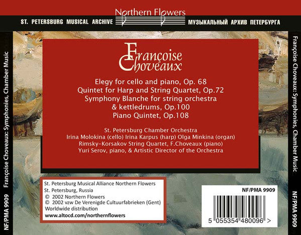 Francoise Choveaux : Symphony Indigo - Elegy - Harp Quintet - Symphony Blanche - Piano Quintet (CD)