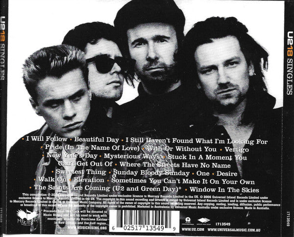 U2 : U218 Singles (CD, Comp, RE)