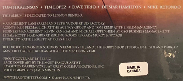 Plain White T's : American Nights (LP, Album, Ltd, RE, Pin)