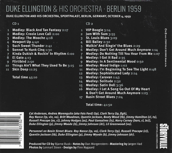 Duke Ellington And His Orchestra : Berlin 1959 (2xCD, Album)