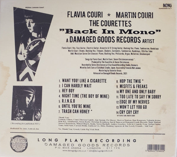 The Fabulous Courettes* : Back In Mono (CD, Album, Mono)