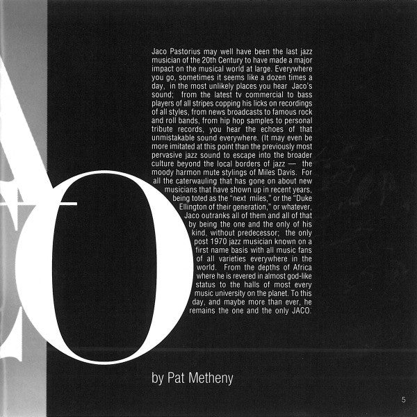 Jaco Pastorius : Jaco Pastorius (CD, Album, RE, RM)