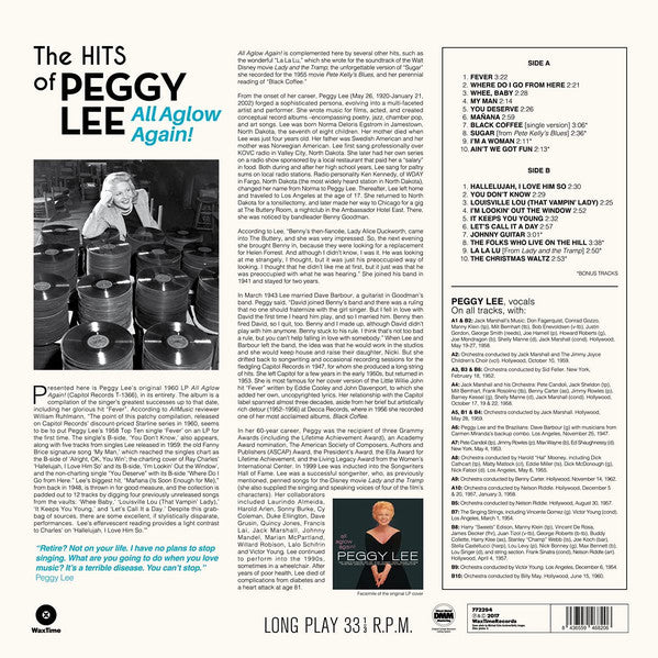 Peggy Lee : All Aglow Again - The Hits Of Peggy Lee  (LP, Comp, Ltd, 180)