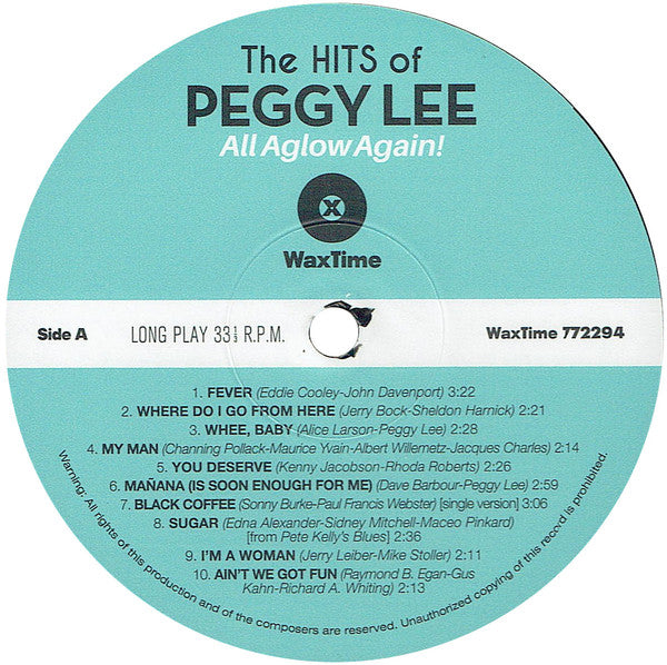 Peggy Lee : All Aglow Again - The Hits Of Peggy Lee  (LP, Comp, Ltd, 180)