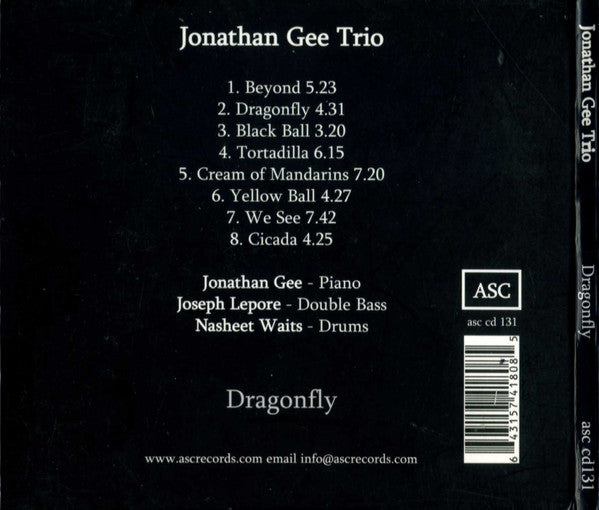 Jonathan Gee Trio : Dragonfly (CD, Album)