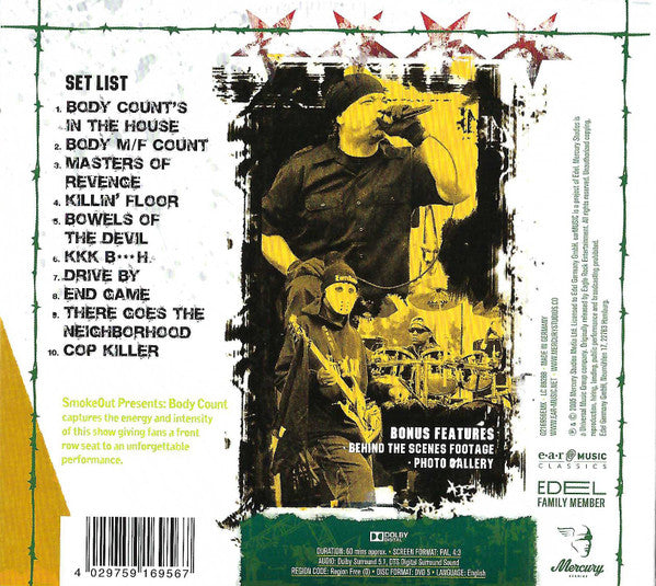 Body Count (2) Featuring Ice-T : Smokeout Festival Presents Body Count Featuring Ice-T (CD + DVD-V, PAL + RE, Dig)