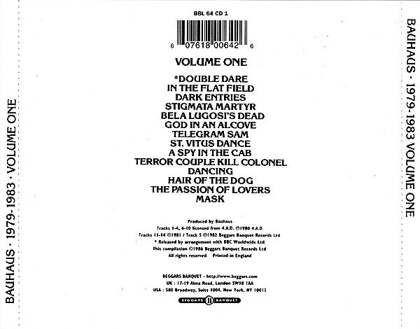 Bauhaus : 1979-1983 Volume One (CD, Comp, RE)