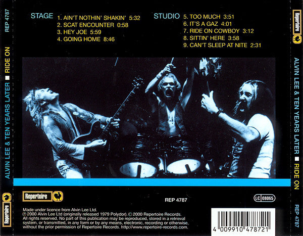 Alvin Lee & Ten Years Later : Ride On (CD, Album, RE)