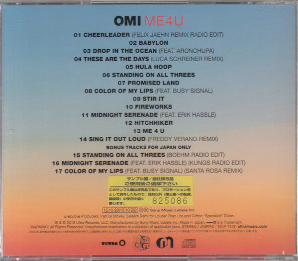 Omi (13) : Me 4 U (CD, Album, Promo)