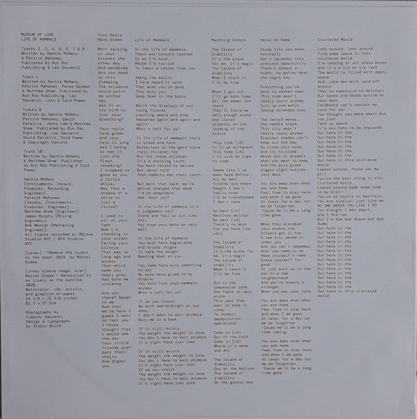 Museum Of Love : Life Of Mammals (2xLP, Album)