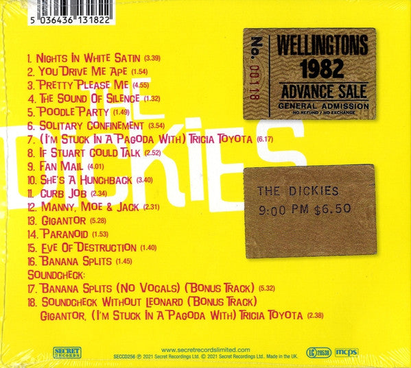 The Dickies : Live In Winnipeg 1982 (CD)