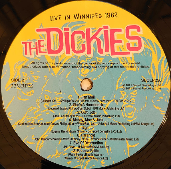 The Dickies : Live In Winnipeg 1982 (LP)