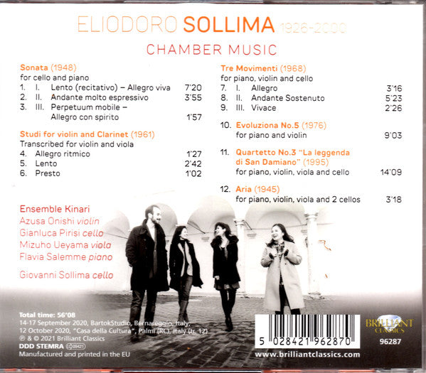 Eliodoro Sollima, Ensemble Kinari : Chamber Music  (CD, Album)