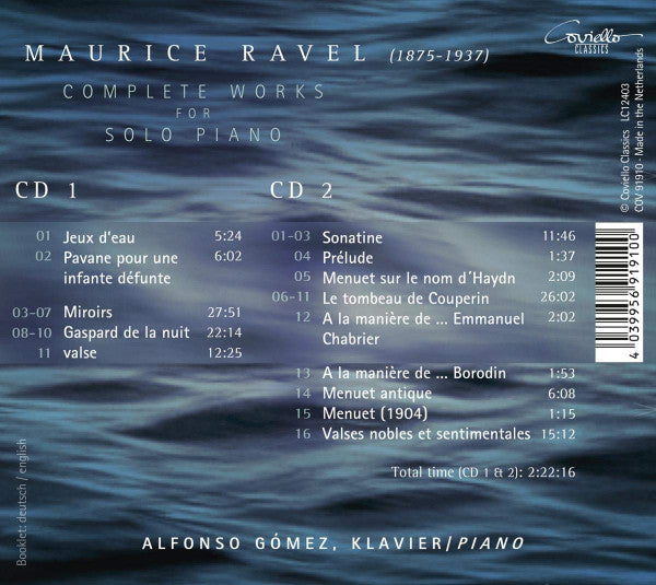 Maurice Ravel - Alfonso Gómez : Complete Works For Solo Piano (2xCD)