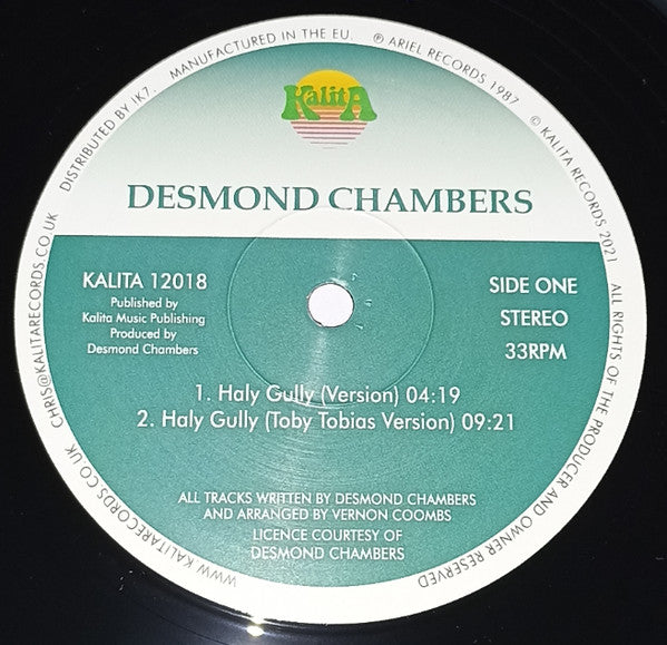 Desmond Chambers : Haly Gully ​/ The Morning Show (12", Maxi, Pic)