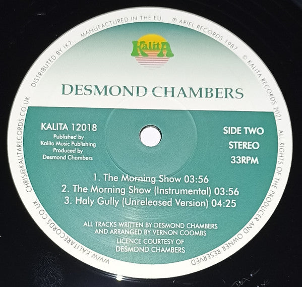 Desmond Chambers : Haly Gully ​/ The Morning Show (12", Maxi, Pic)