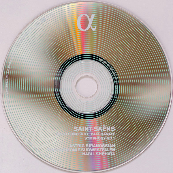 Camille Saint-Saëns, Astrig Siranossian, Südwestfälische Philharmonie, Nabil Shehata : Cello Concerto / Bacchanale / Symphony No.1 (CD, Album)