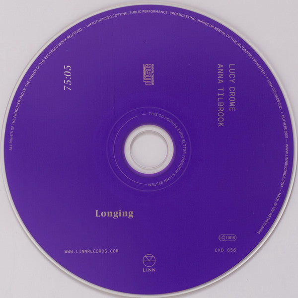 Lucy Crowe, Anna Tilbrook, Richard Strauss, Alban Berg, Arnold Schoenberg : Longing (Lieder By Strauss, Berg, Schoenberg) (CD, Album)