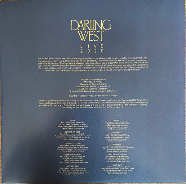 Darling West : Live 2020 (LP, Album, Ltd, Gol)