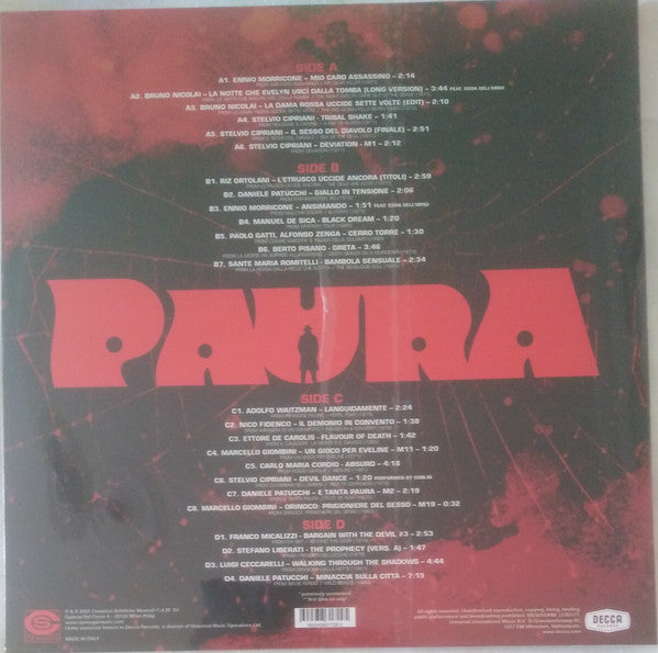 Various : Paura (A Collection Of Italian Horror Sounds From The Cam Sugar Archive) (2xLP, Album, Comp, Ltd, Red)