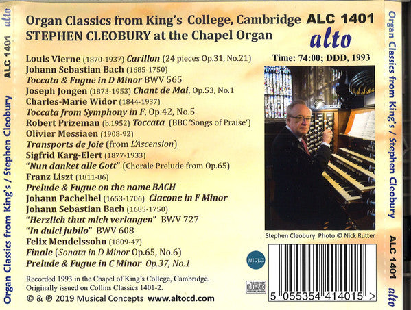 Stephen Cleobury : Organ Classic's from King's College (CD, Album)