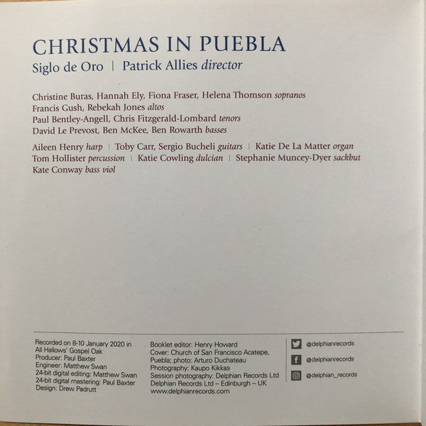 Juan Gutiérrez De Padilla | Siglo De Oro, Patrick Allies : Christmas In Puebla (CD, Album)