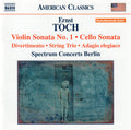 Ernst Toch, Spectrum Concerts Berlin : Violin Sonata No. 1 • Cello Sonata (CD)