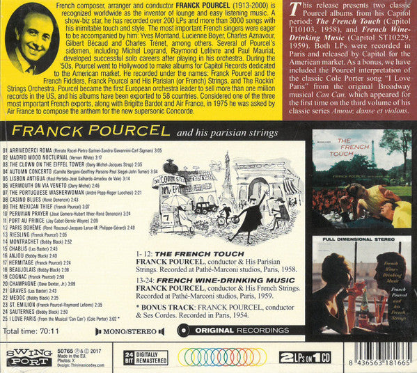 Franck Pourcel And His French Strings : The French Touch + French Wine-Drinking Music (CD, Comp)