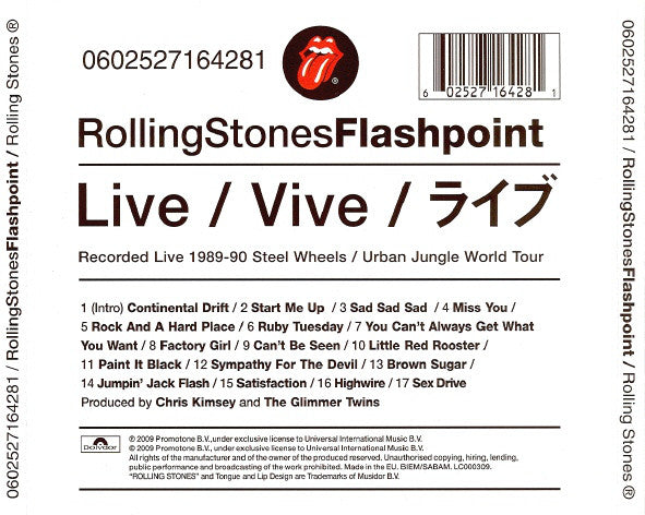RollingStones* : Flashpoint (CD, Album, RE, RM)