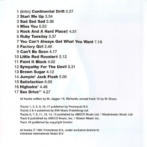 RollingStones* : Flashpoint (CD, Album, RE, RM)
