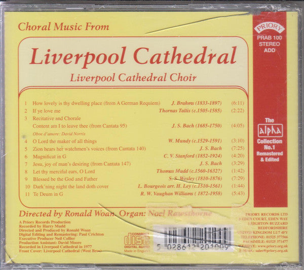 Liverpool Cathedral Choir Directed By Ronald Woan, Noel Rawsthorne : Choral Music From Liverpool Cathedral (CDr)