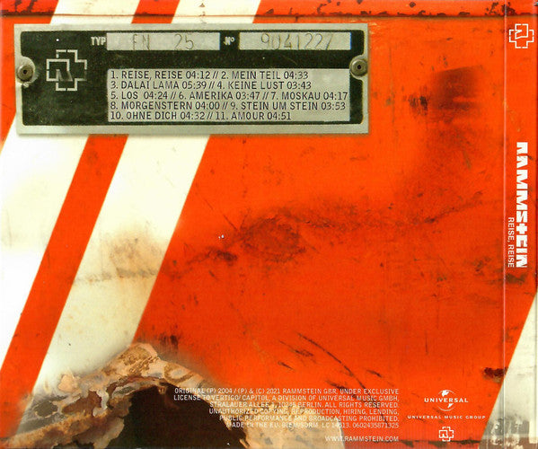 Rammstein : Reise, Reise (CD, Album, RE, Dig)
