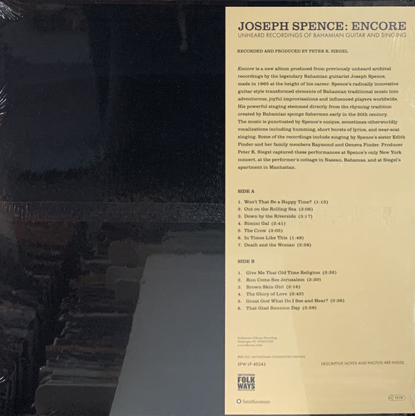 Joseph Spence : Encore (Unheard Recordings Of Bahamian Guitar And Singing) (LP, Album)