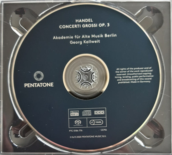 Georg Friedrich Händel, Akademie Für Alte Musik Berlin, Georg Kallweit : Concerti Grossi Op. 3 (SACD, Hybrid, Multichannel, Album)