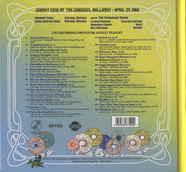 Johnny Cash : At The Carousel Ballroom - April 24, 1968 (CD, Album)