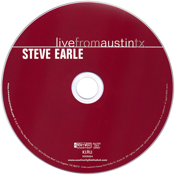 Steve Earle : Live From Austin TX (CD, Album, Dig)