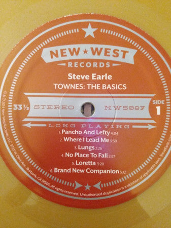 Steve Earle : Townes: The Basics (LP, Album, RP, Gol)