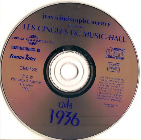 Various : Les Cinglés Du Music-Hall - 1936 (CD, Comp)