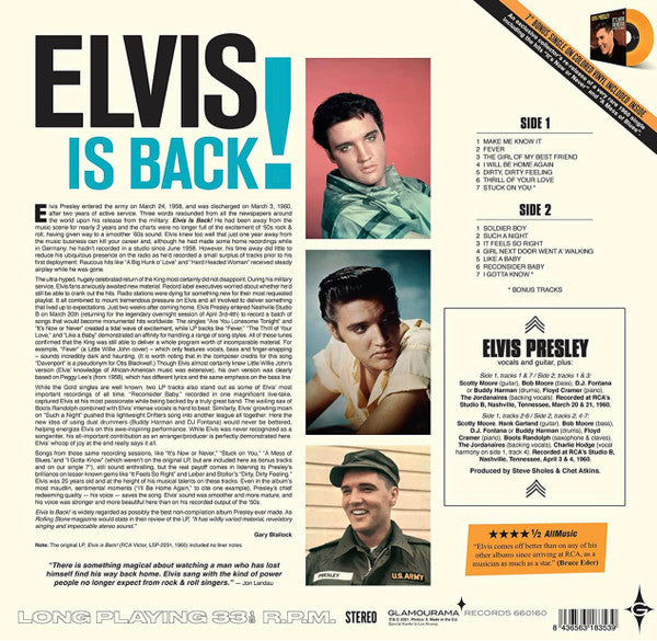 Elvis Presley : Elvis Is Back! (LP, Album, RE + 7", RE, Ora)